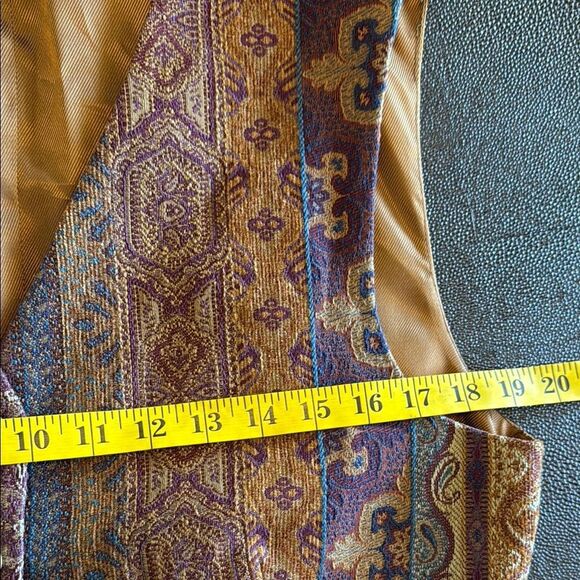 Talbots Jacquard Vintage Vest size 14 - Picture 9 of 9